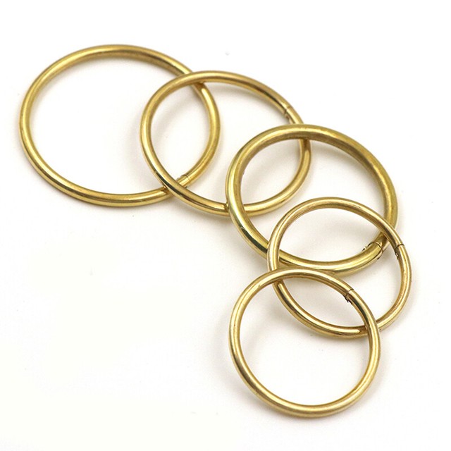 Solid Brass Keyring Split Rings Hoop Loop Key Keychain Holder 32mm 40mm