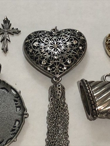 Pendants Focals costume jewelry to wear or for Crafts Silver Gold Tone - Picture 8 of 12