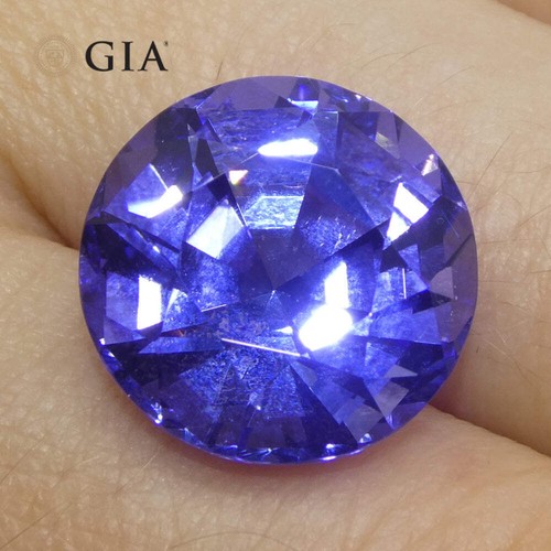 13.17ct Round Violet-Blue Tanzanite GIA Certified Tanzania - Picture 11 of 15