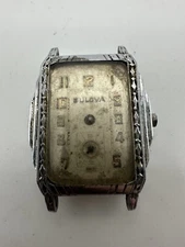 Bulova 9AT Not Running Project Men’s Vintage Mechanical Tank Watch 15 Jewels ￼