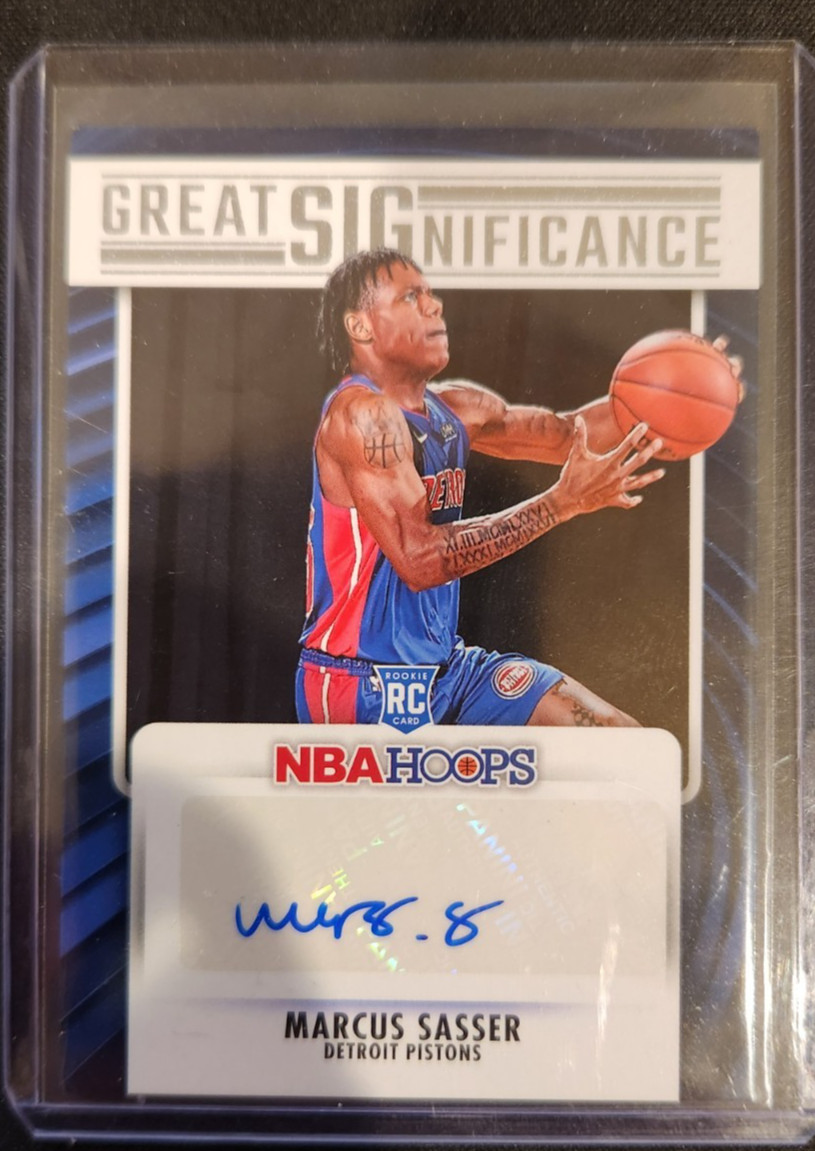 2023-24 Panini NBA Hoops - Great Significance Marcus Sasser #GS-SAS (AU, RC)