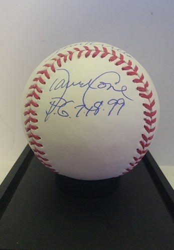 Don Larsen, David Wells and David Cone New York Yankees Inscribed Baseball P.G. - Picture 3 of 7