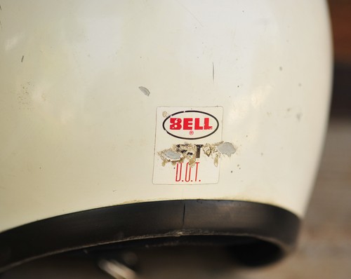 Vintage BELL RT 1977 White Motorcycle Helmet Size 7 1/8 R-T Racing - Picture 8 of 19