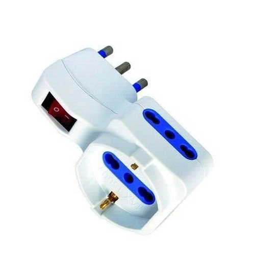 MULTIPRESA CIABATTA ELETTRICA TRIPLA 3 PRESE UNIVERSALI SCHUKO 16A INTERRUTTORE - Foto 2 di 6