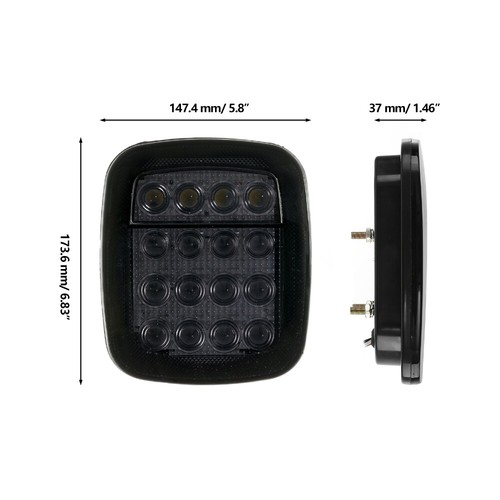 7" LED Headlights Hi/Lo DRL Angel Eyes+Tail Lights Kit for Jeep Wrangler TJ CJ - Imagen 8 de 12