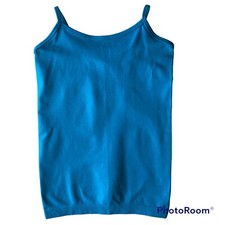 Balera Turquoise Blue Stretch Knit Dance Tank Top child girls MC LC M L 8 10 12