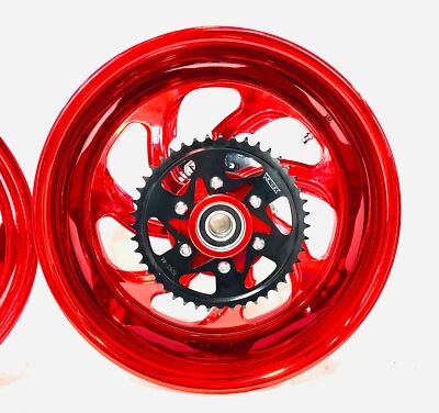 ❣️まる❣️ 360 FAT TIRE CANDY RED SAMURAI WHEELS 12-22 KAWASAKI NINJA ZX-14R