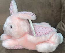 EASTER BASKET PINK BUNNY PLUSH SUPER CUTE 
