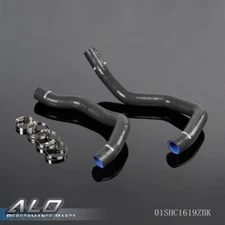 Fit For 89-94 Nissan 240SX KA24DE S13 Black Silicone Radiator Hose+Clamps Kit