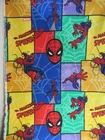 Marvel Spiderman # 9881 COLORFUL  Cotton Fabric  VTG 2004  SZ     35"X46   NEW