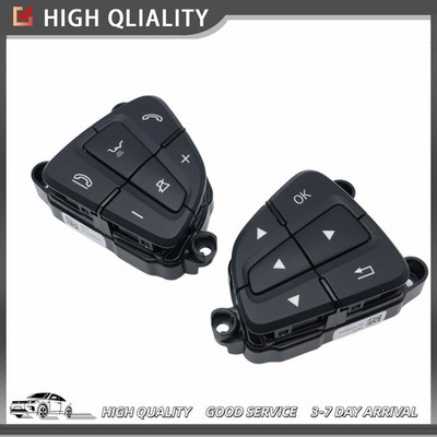 Black Multi-Function Steering Wheel Switch Pair Fits Mercedes CLS SL SLC New