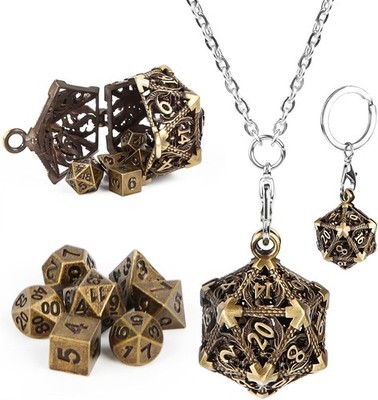 DND Würfel Set, Mini Dice Set, 7 Stück DND Dice Set Würfelset für Dungeon