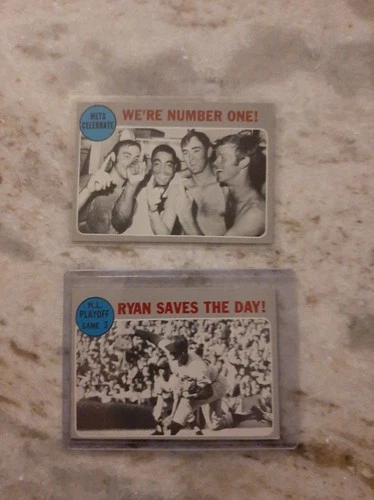 1970 Topps - N.L. Playoffs Nolan Ryan #197 And #198 Lot Of Two Cards