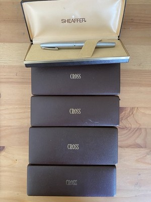 Empty Cross Pen Boxes + Working Scheaffer Fountain Pen