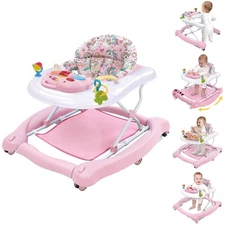 5 in 1 Foldable Baby Walker, Activity Baby Walker-Baby Bouncer, Rocker, Acti...