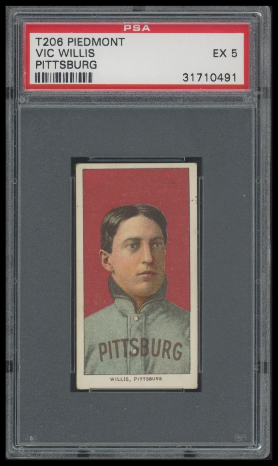 1909-11 T206 Vic Willis HOF PSA 5 EX Piedmont 350  