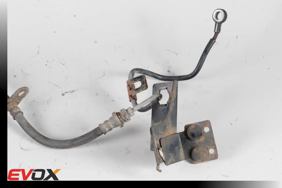 08-15 MITSUBISHI LANCER EVOLUTION EVO X FRONT LEFT BRAKE LINE HOSE OEM - Image 3 of 4
