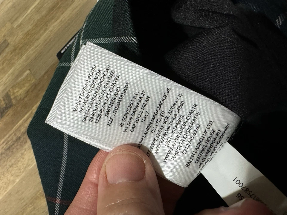 Pantalones de lana a cuadros Ralph Lauren talla 8 para mujer nuevos con etiquetas Foto 4 de 4