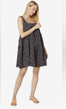 MOON RIVER Navy Multi Printed Tiered Mini Women Dresses