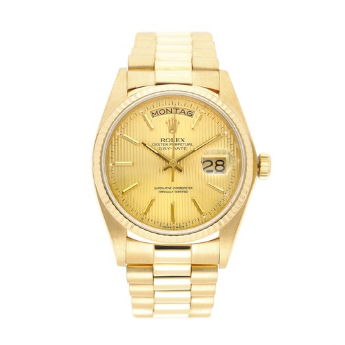 ROLEX DAY-DATE 36 REF:18038 TAPESTRY DIAL 18K GELBGOLD 1981 ORIGINAL BOX - Bild 1 von 5