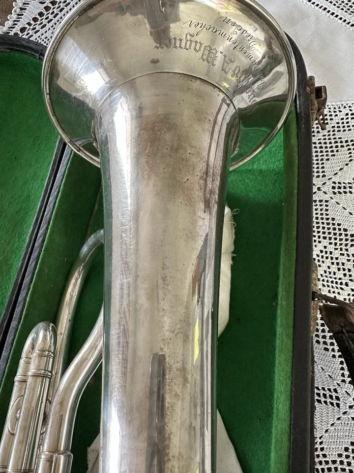Nr. 1078 Sehr altes Flügelhorn Gustav A.Wagner Dresden - Bild 2 von 4