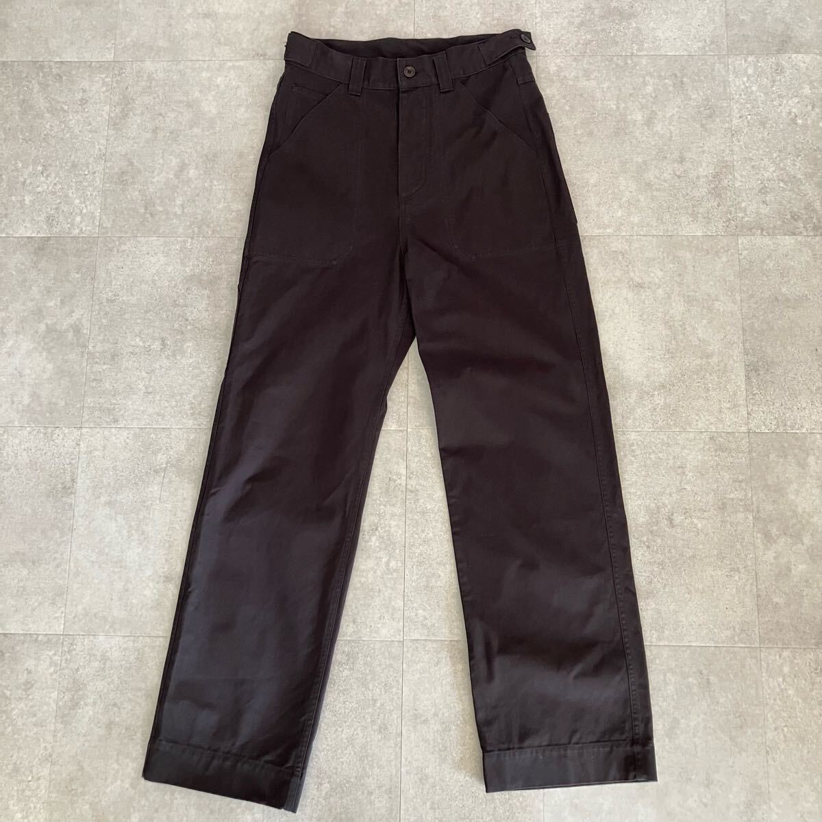 今期　MARGARET HOWELL PANTS Organic Cotton & Linen Side Closure Trouser – La Garçonne
