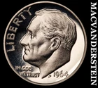 1964 Silver Roosevelt Dime - Choice Gem Proof  Lustrous  No Reserve  #K1930