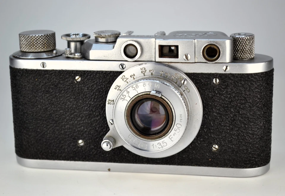 Cámara RF SOVIÉTICA URSS "FED-1" TOTALMENTE REPARADA + TUBO FEED-50 lente M39 f3.5/50 (2) Foto 3 de 4