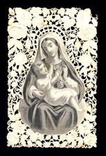 (125019) Santino merlettato canivet image pieuse holy card lace: Breval 235