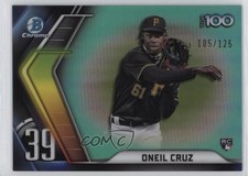 2022 Bowman Chrome Scouts Top 100 Aqua Refractor 105/125 Oneil Cruz #BTP-39 uk2