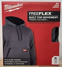 Milwaukee Men's XL X-Large Gray Midweight Hoodie Cotton/Polyester Long-Sleeve Pu