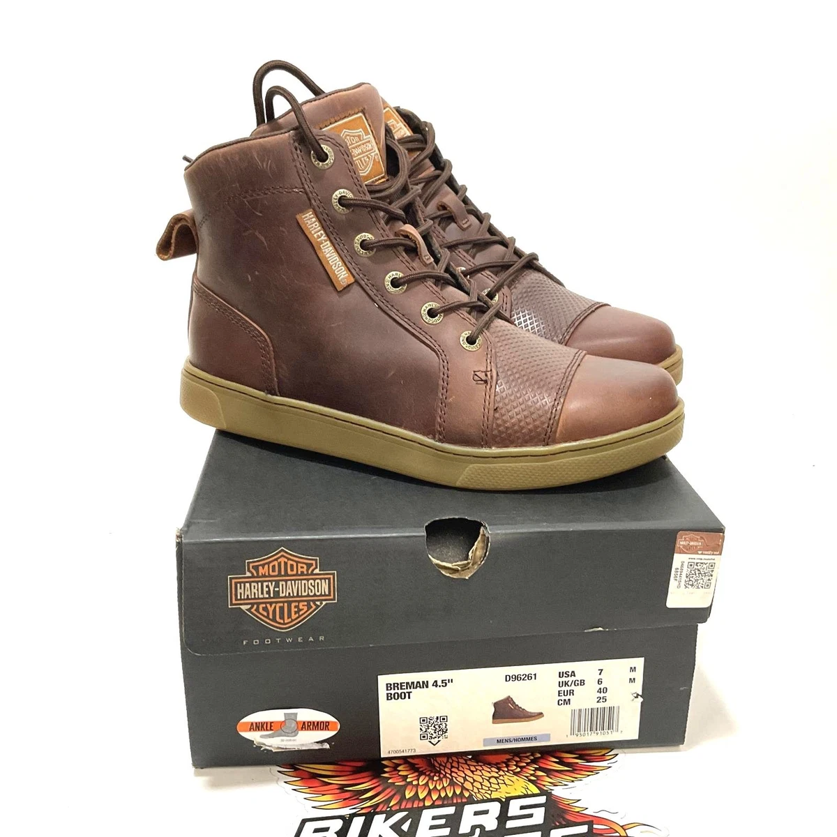 Harley-Davidson Mens Denway Brown Lace Up American Motorcycle Boots Size US 10M Harley-Davidson Boots 13 US Shoe Motorcycle & Powersports  main image 2