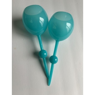 Beach Glass Floating Wine Glass Acrylic Shatterproof Pool Party Drinkware Set 2 