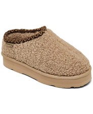 BEARPAW Girls Snuggle Martis Platform Slippers Oat Size 11 New