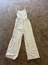 Women  s Cream jumpsuit H M size small