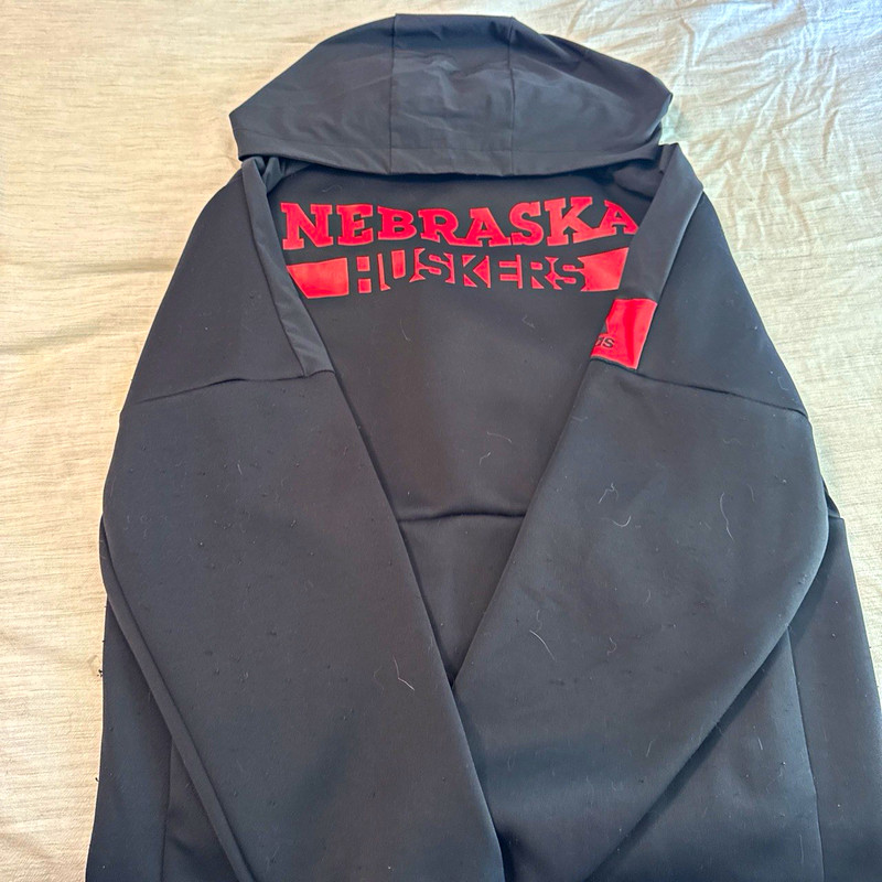 Nebraska Cornhuskers NCAA Hooded Sweatshirt Pullover Black Red