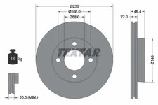 2x Bremsscheibe innenbelüftet 92026000 TEXTAR für AUDI 80 B3 Stufenheck 90 B3