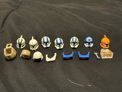 Lego Star Wars Mini-figure Clone Helmet Lot (Phase 1 and 2 plus visors)