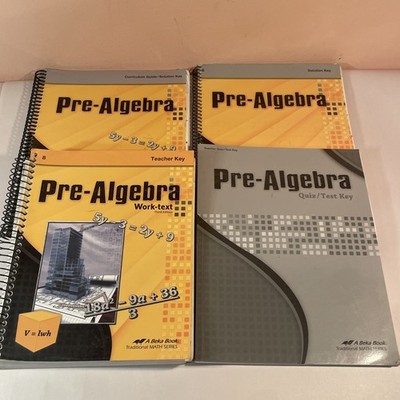 A Beka Pre-Algebra - Teacher Key, Test Key, CurriculumGuide/Solution Key