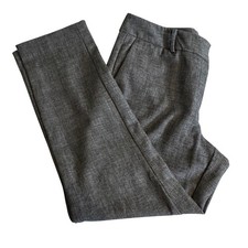 Ann Taylor Factory pants charcoal gray heathered pockets office trousers Sz 8
