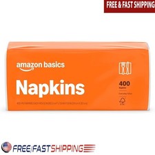 400 Count Paper Napkins Multi-Purpose Parties Meals Cleanups Disposable Supplies