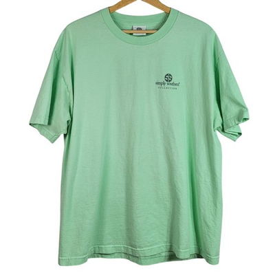 #ad Simply Southern T Shirt Green XL Short Sleeve Crew Neck Tie That Binds Us States $9.00
