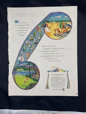 Magazine Ad* - 1955 - AT&T / Bell System - "Long Distance on vacation"