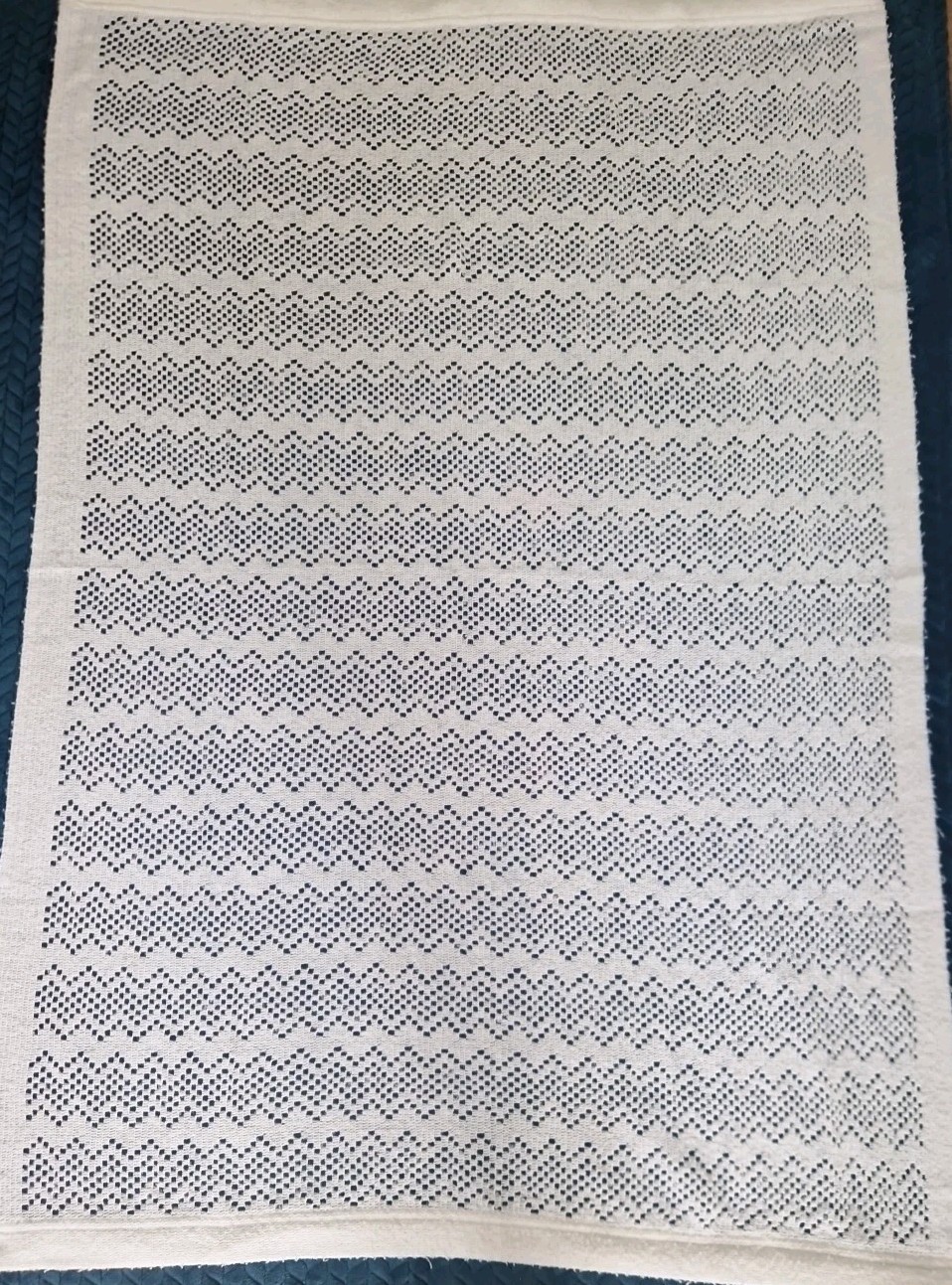 Coperta vintage per lettino Misty Moonweave bianca