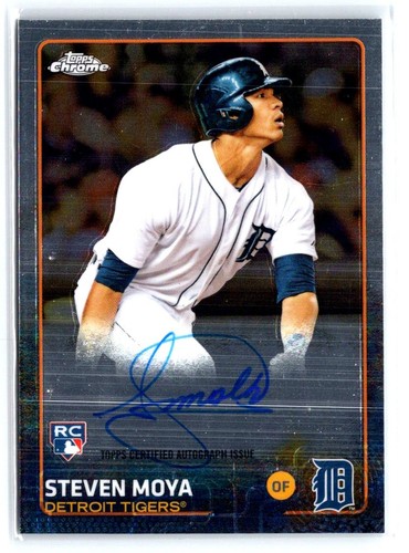 2015 Topps Chrome #AR-SM Steven Moya Autographed Rookies