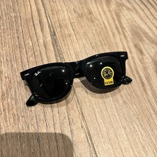 Ray-Ban RB2140 901 50-22 Wayfarer Green Lenses Unisex Classic Sunglasses - Black