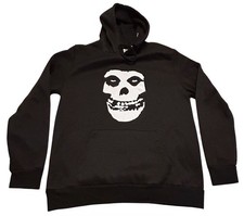 Misfits Fiend Skull Punk Rock Hoodie Black Graphic Fan Size M Music Horror Punk