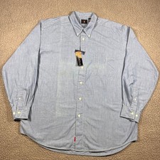 Vintage Levis Jeans Broken In Button Down Shirt Mens Large Blue Cotton NWT 1998