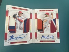 Jake Arrieta Aaron Nola 2020 Panini National Treasures Patch Auto /10 Phillies