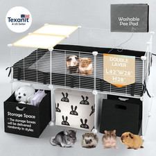 Guinea Pig Cages Small Animal Playpen with Waterproof PVC Liner  Washable Pee P